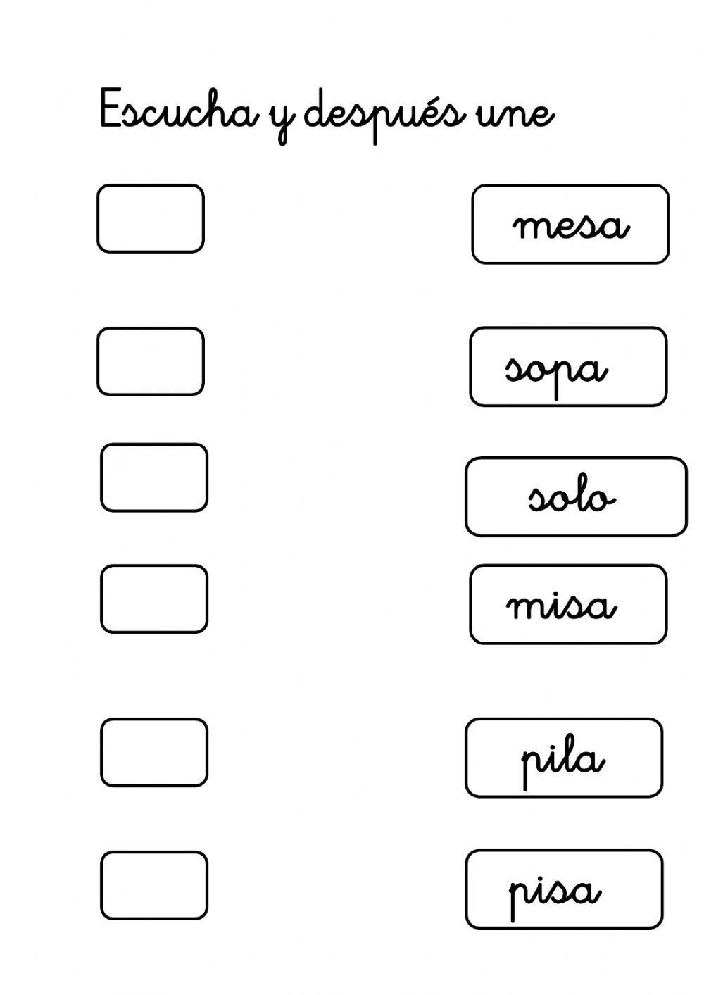 Une con flechas la palabra