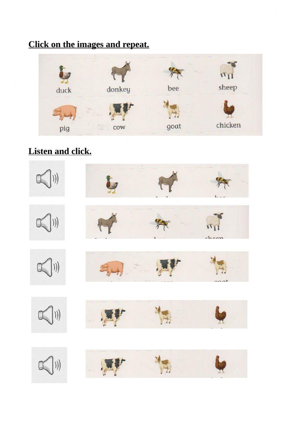 Vocabulary listening