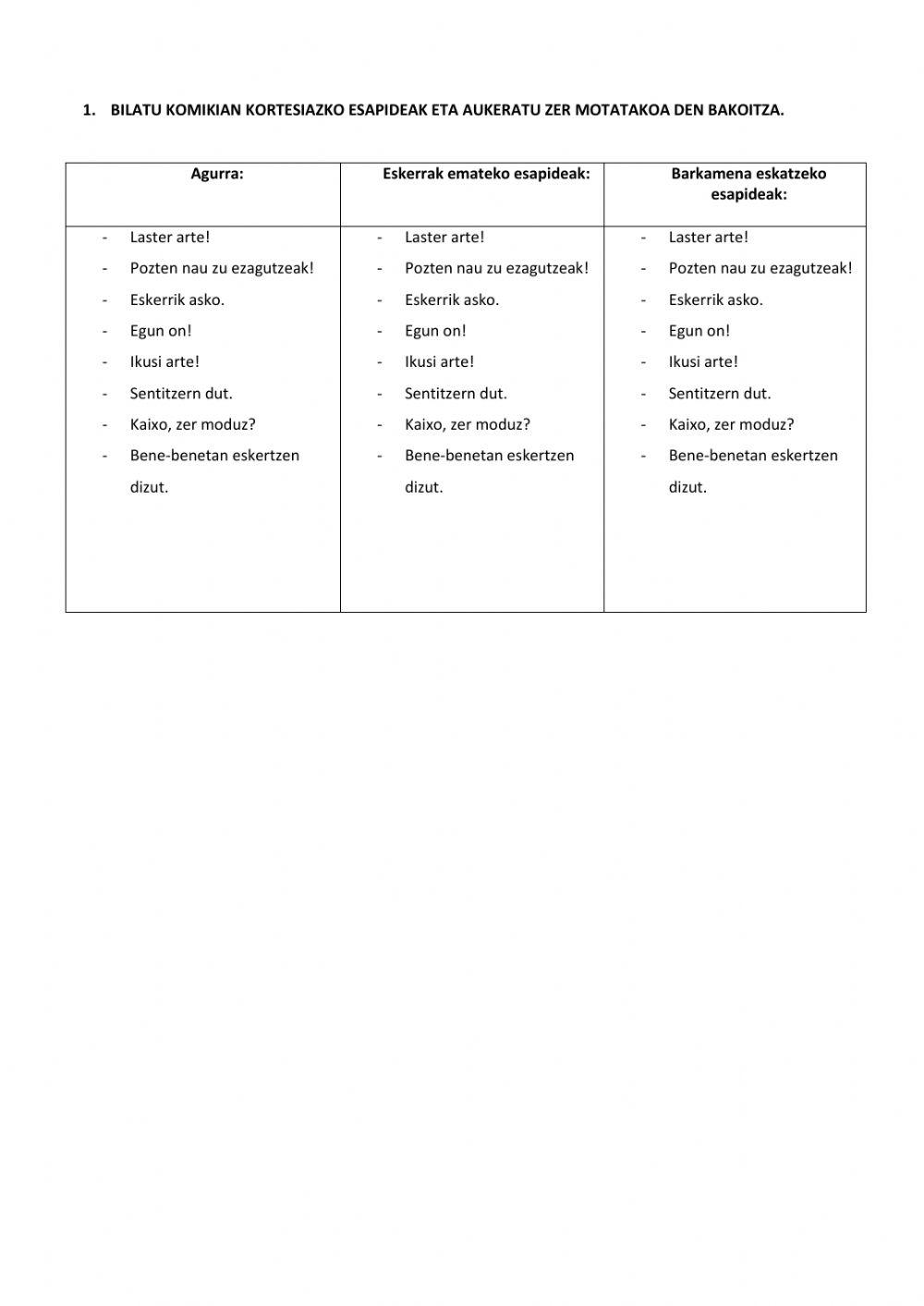 Kortesiazko esapideak