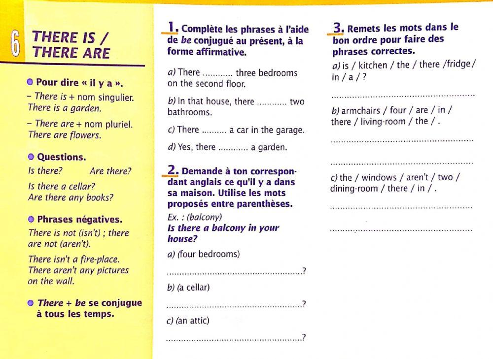 Grammaire-There is - There are