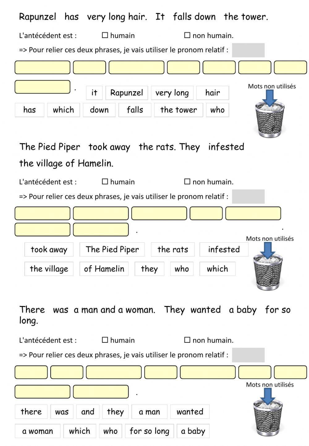 Pronoms relatifs WHO et WHICH