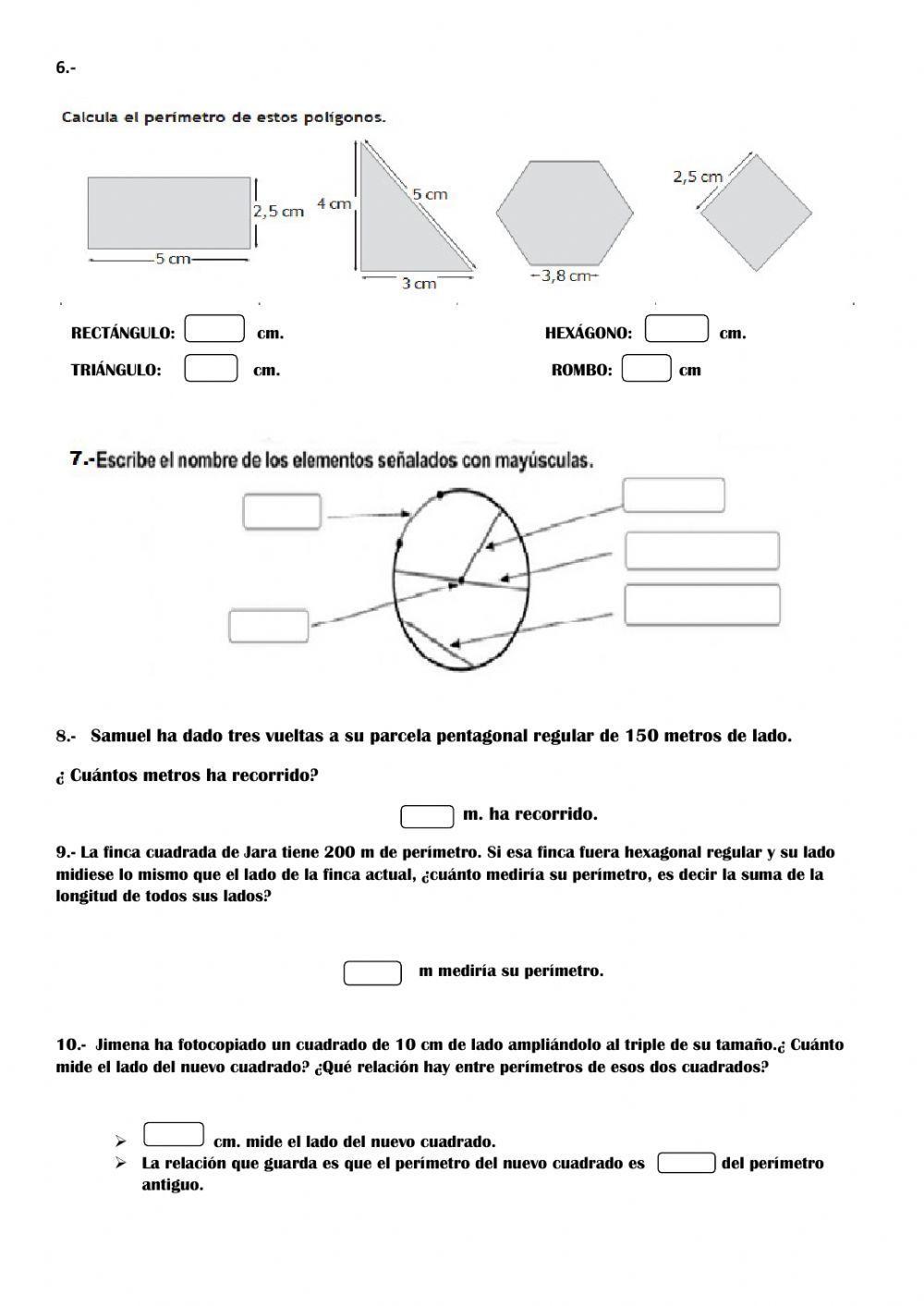Ficha repaso Figuras planas