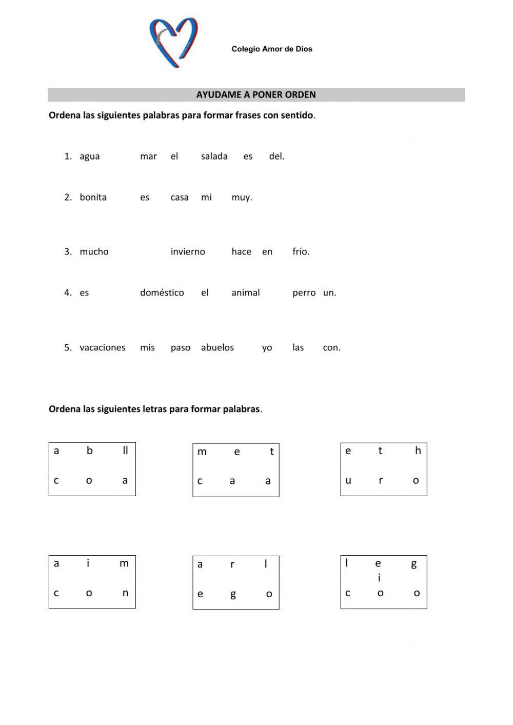 Ayudame a poner orden