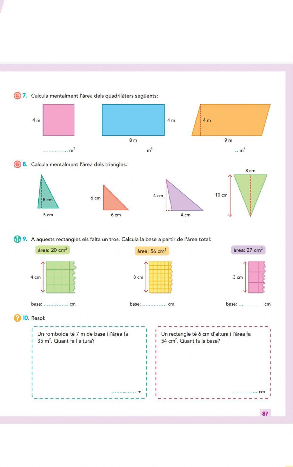 Àrees i perímetres