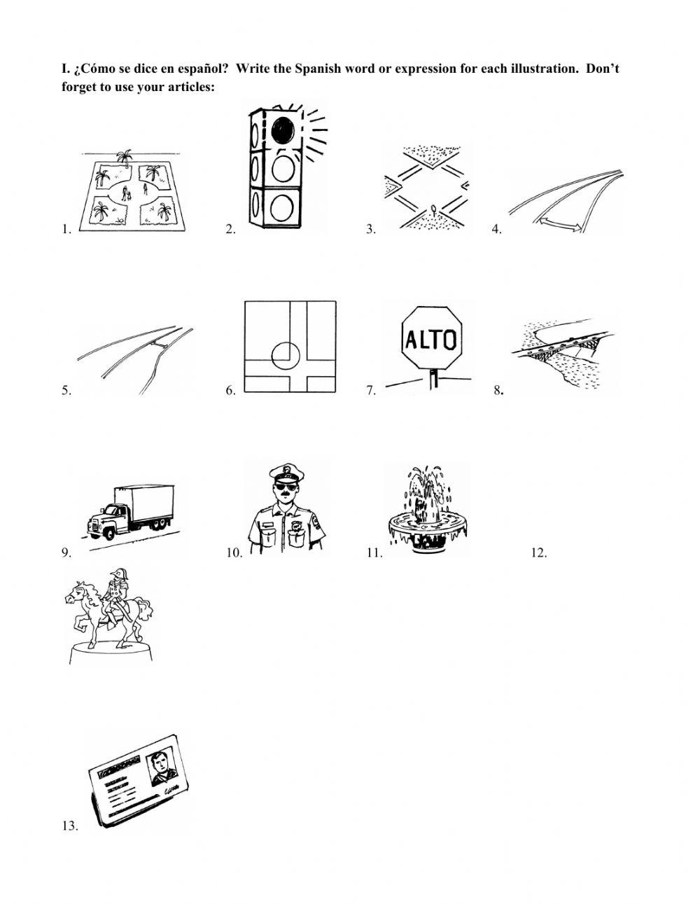 Spanish 2, 3b vocab quiz