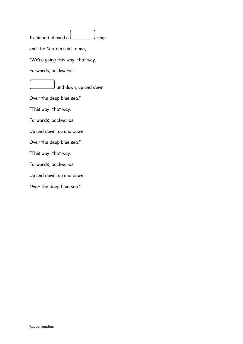 Over the deep blue sea