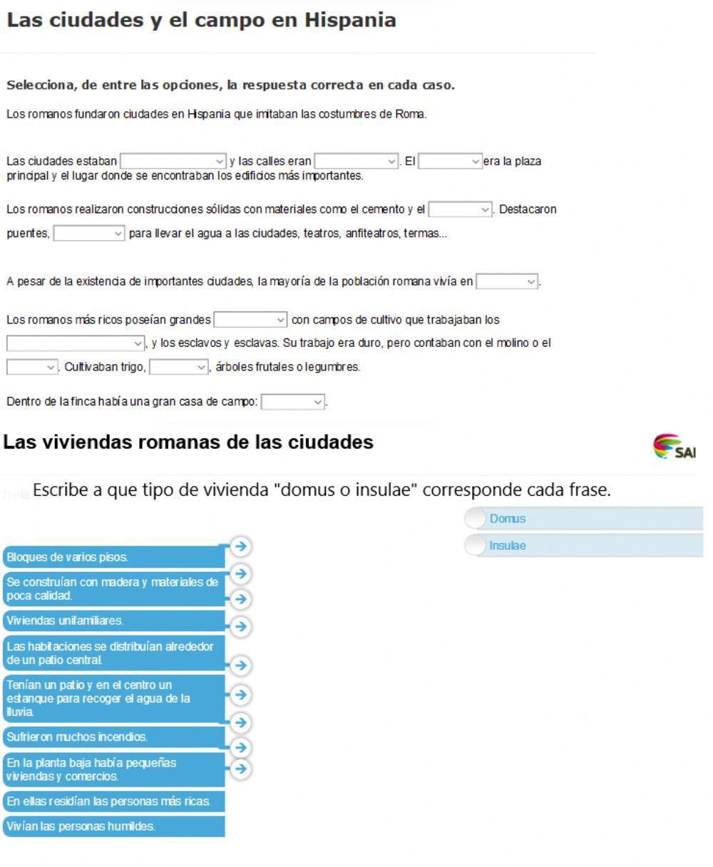 Las viviendas romanas