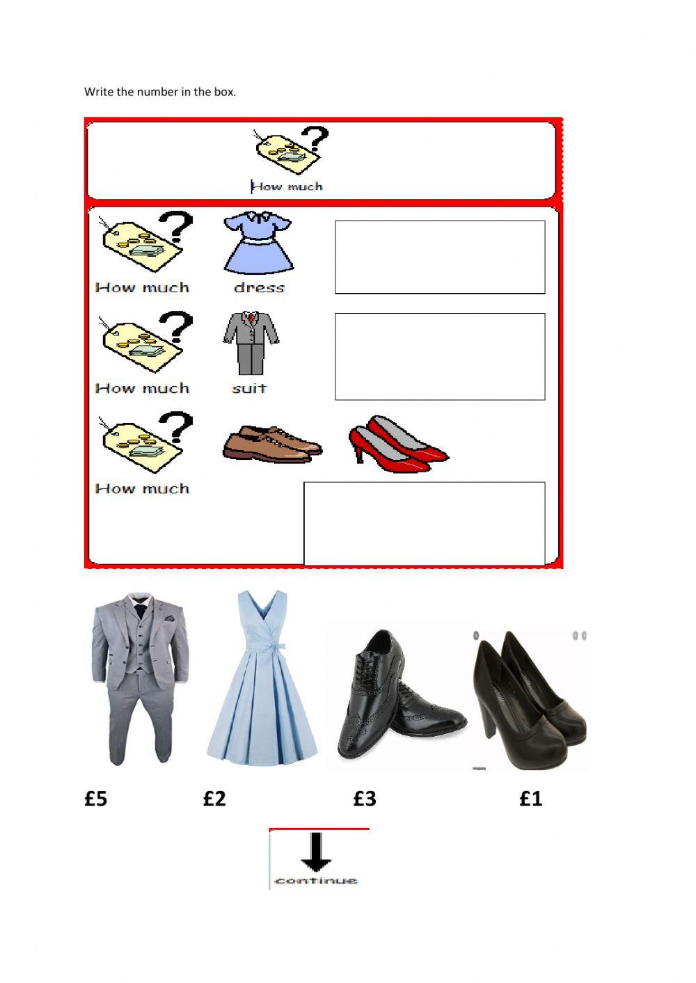 Cost of clothes money