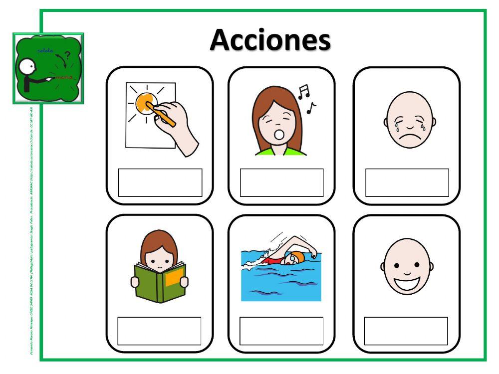 Cómo se llama: acciones