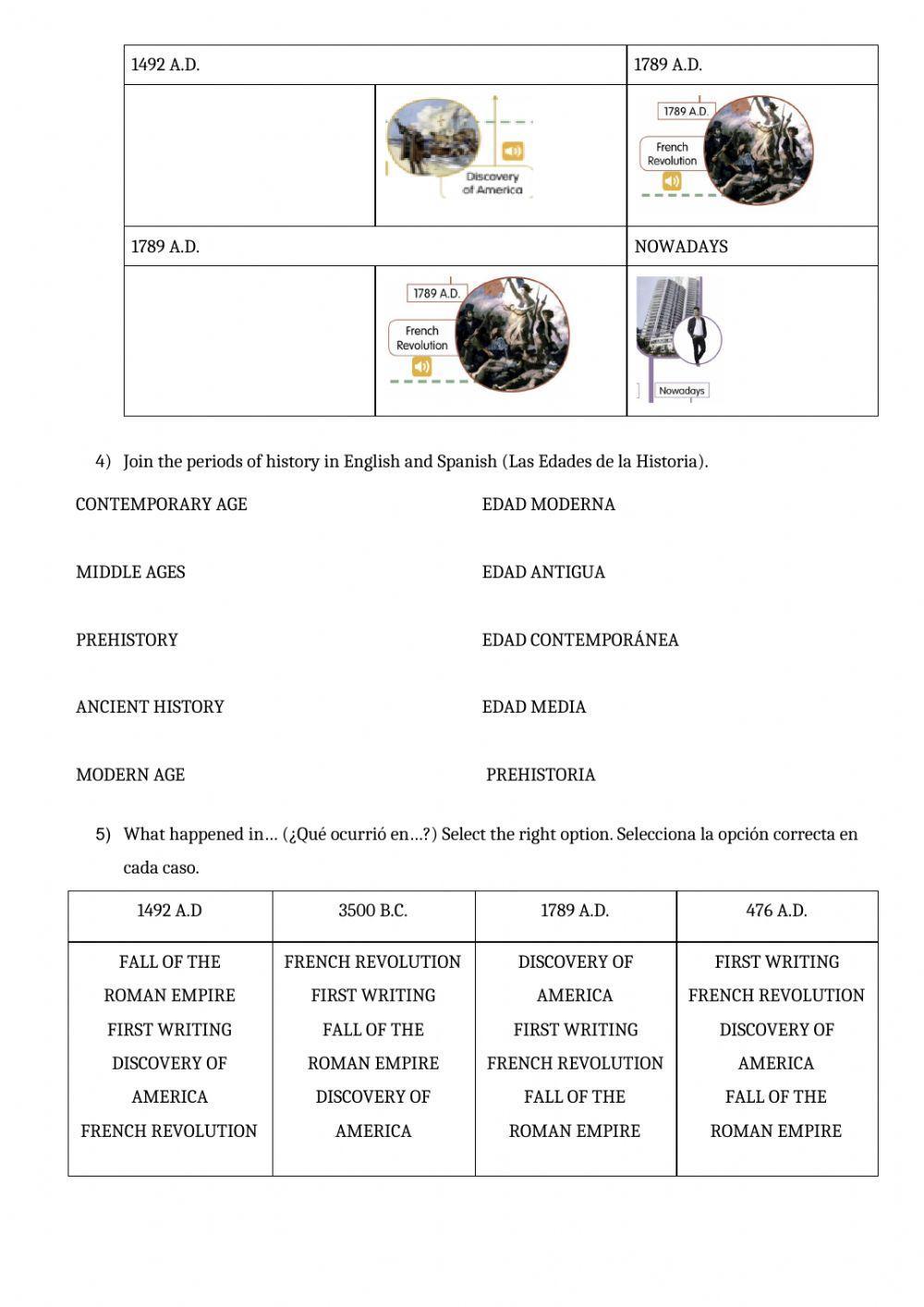 Periodos of the history