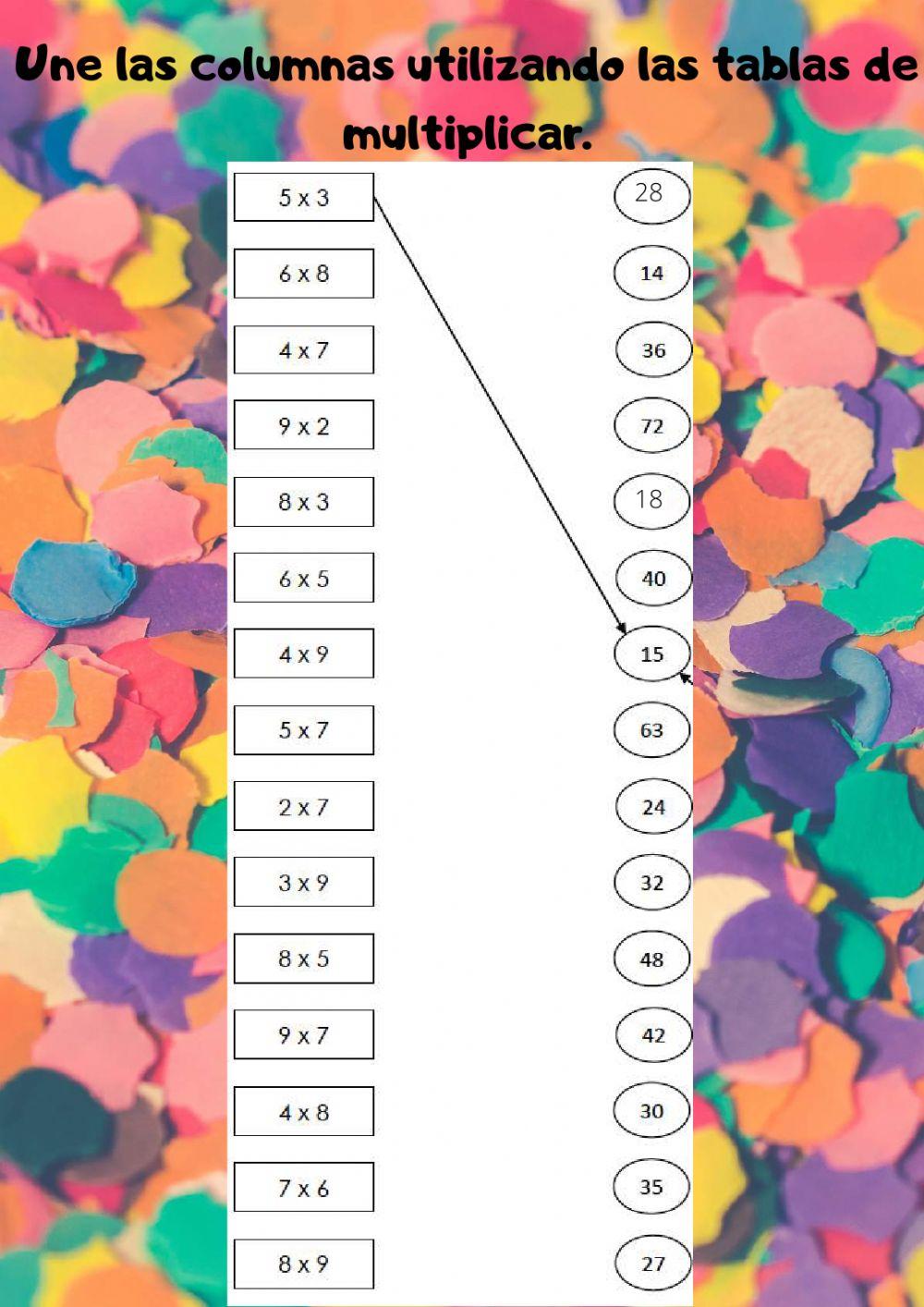 Practicamos las tablas de multiplicar