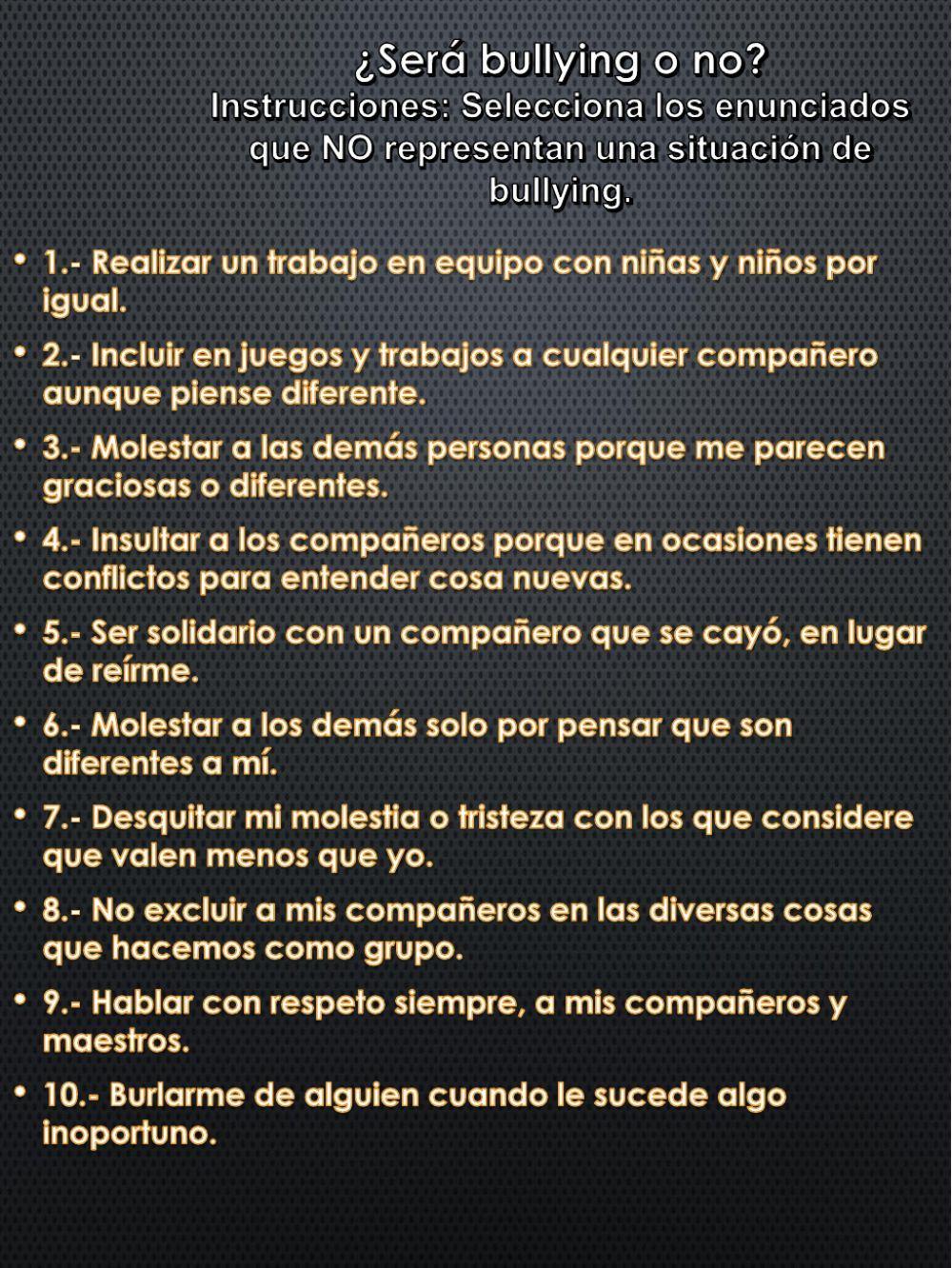 ¿Será o o bullying?