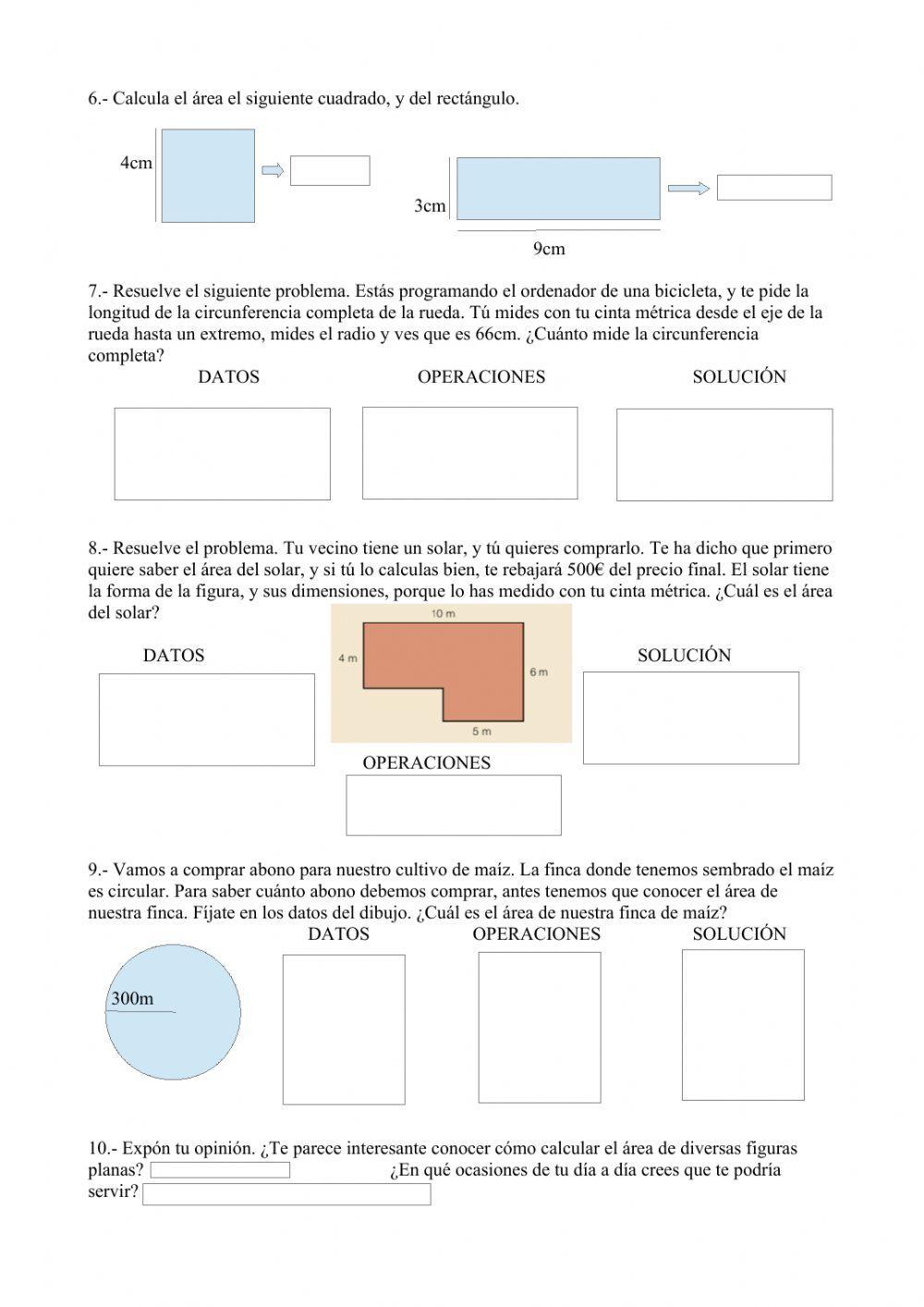 Ficha de autoevaluación U11 Matemáticas