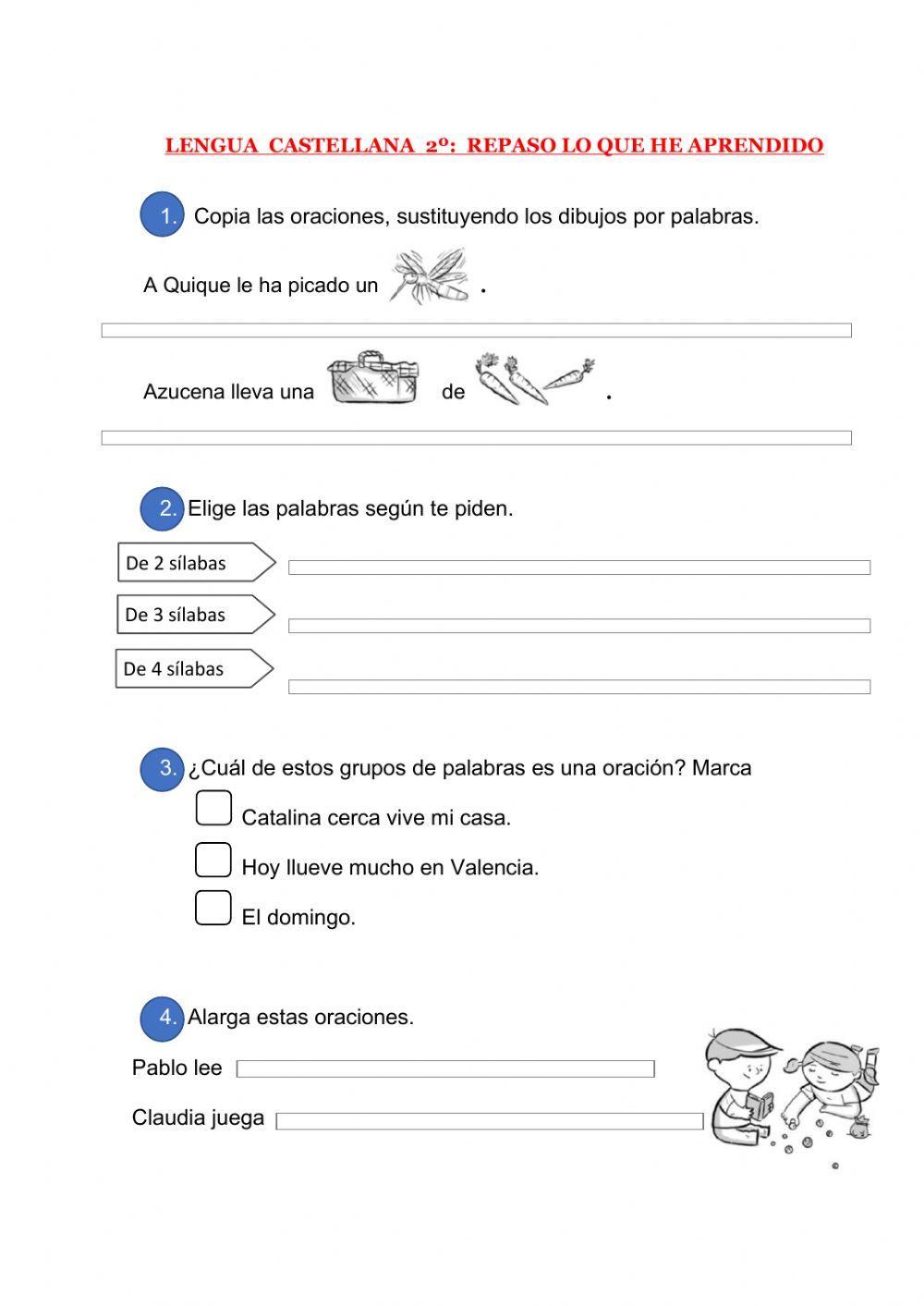 REPASO FINAL Lengua 2º Primaria