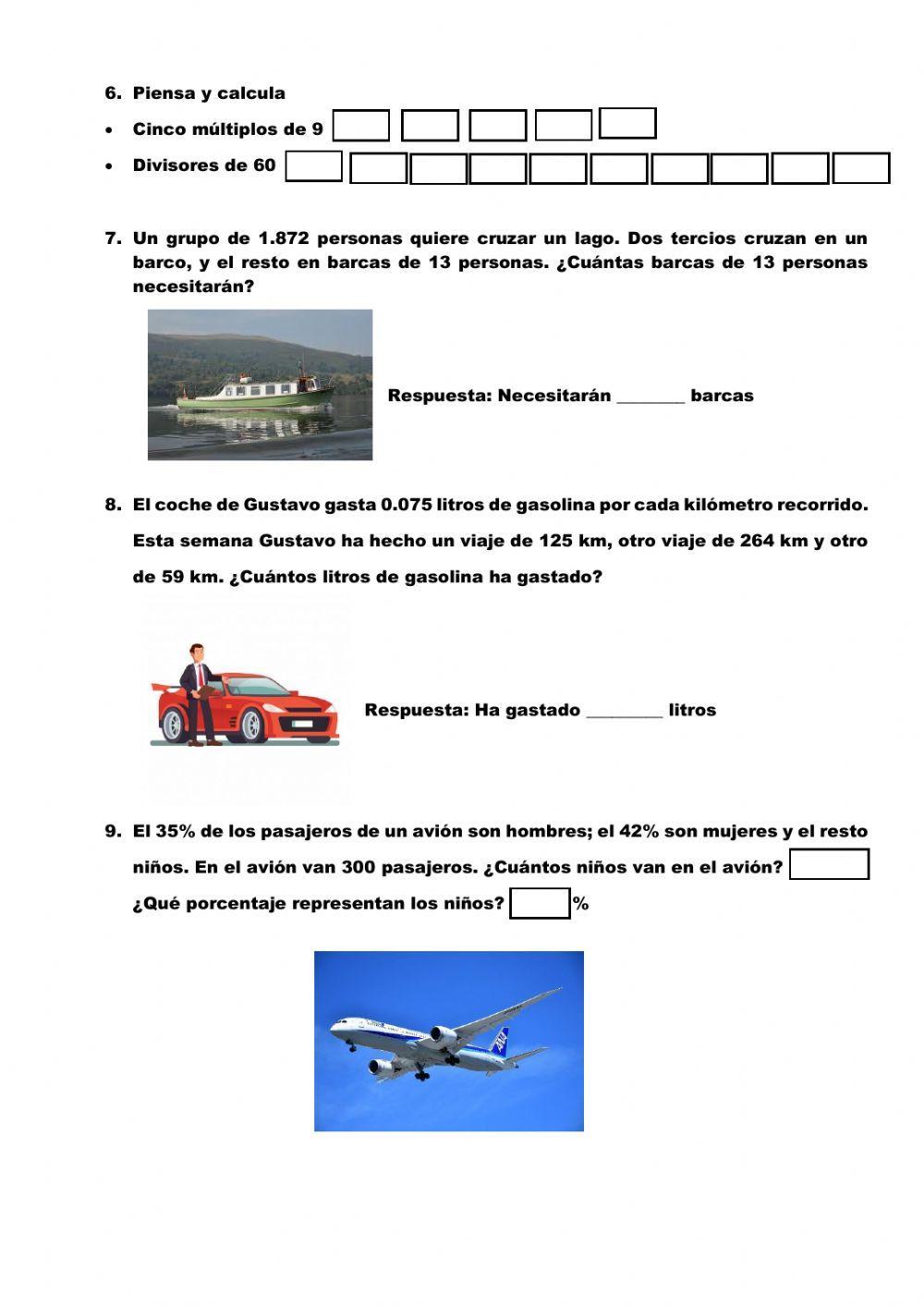 Numeración, calculo y problemas 5º