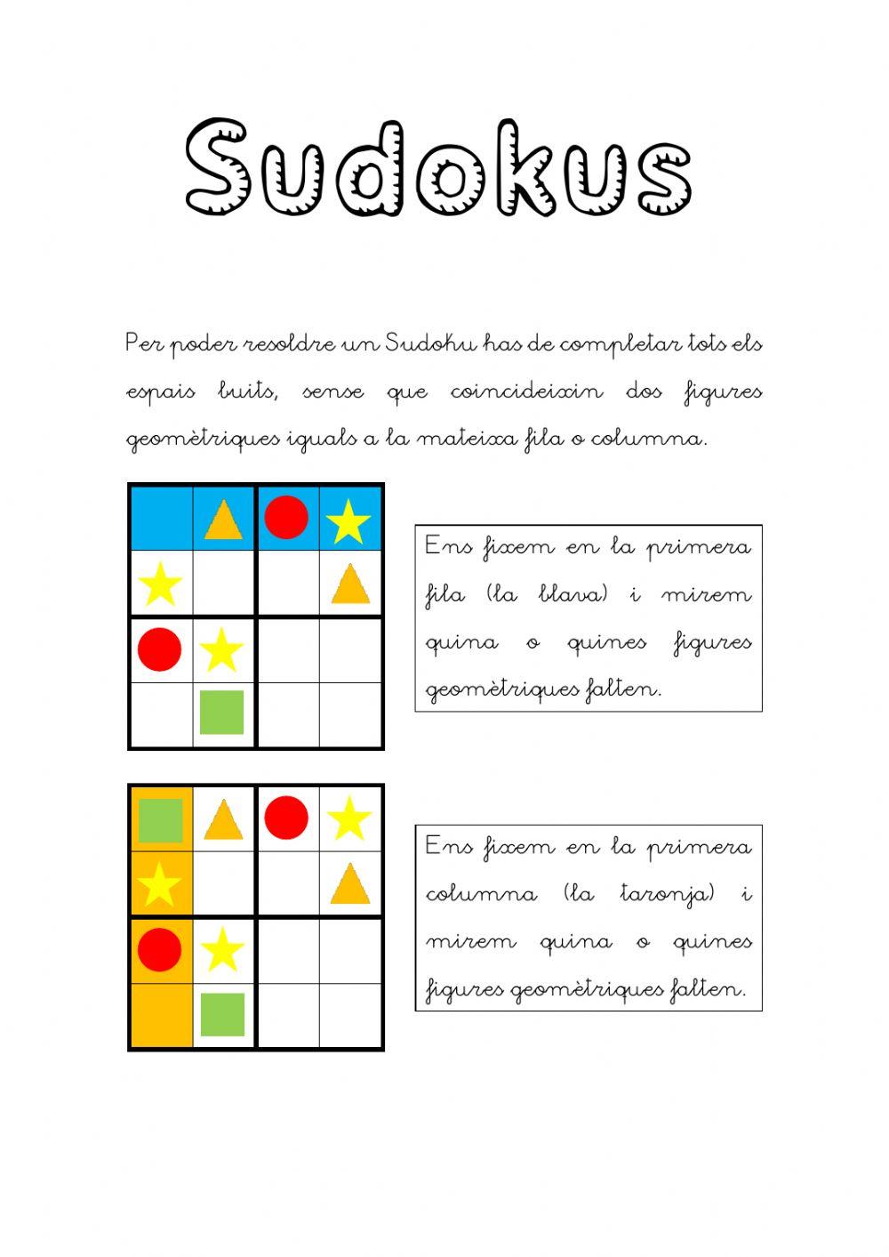 Sudoku figures geomètriques