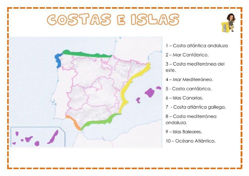 Costas e islas de España