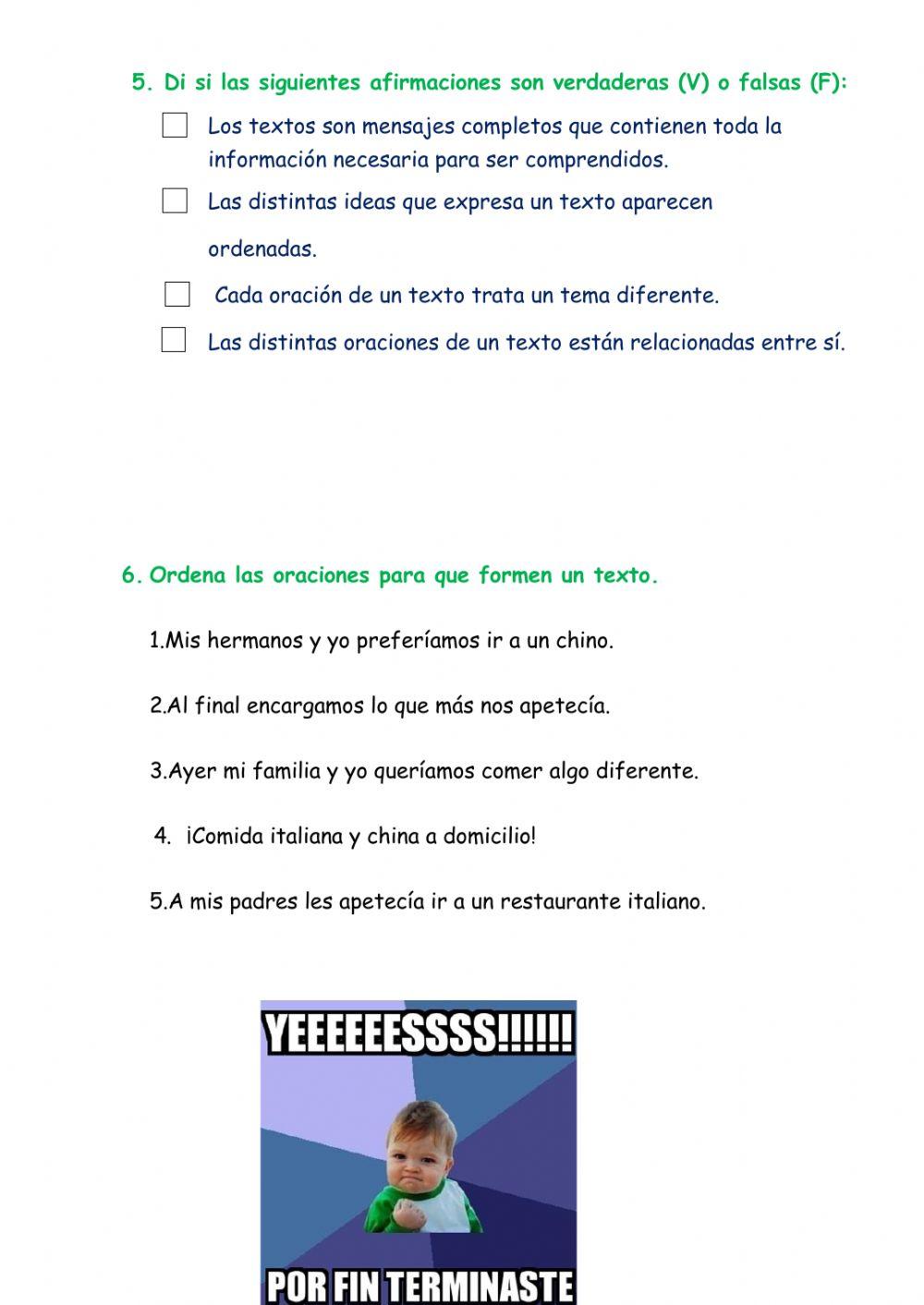 Examen temas 14 y 15 lengua 5º primaria