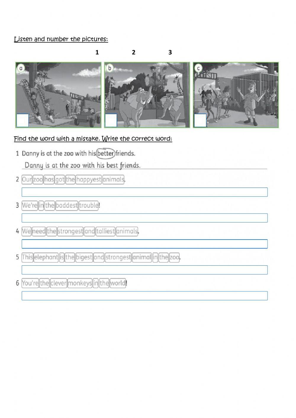 Superlative adjectives