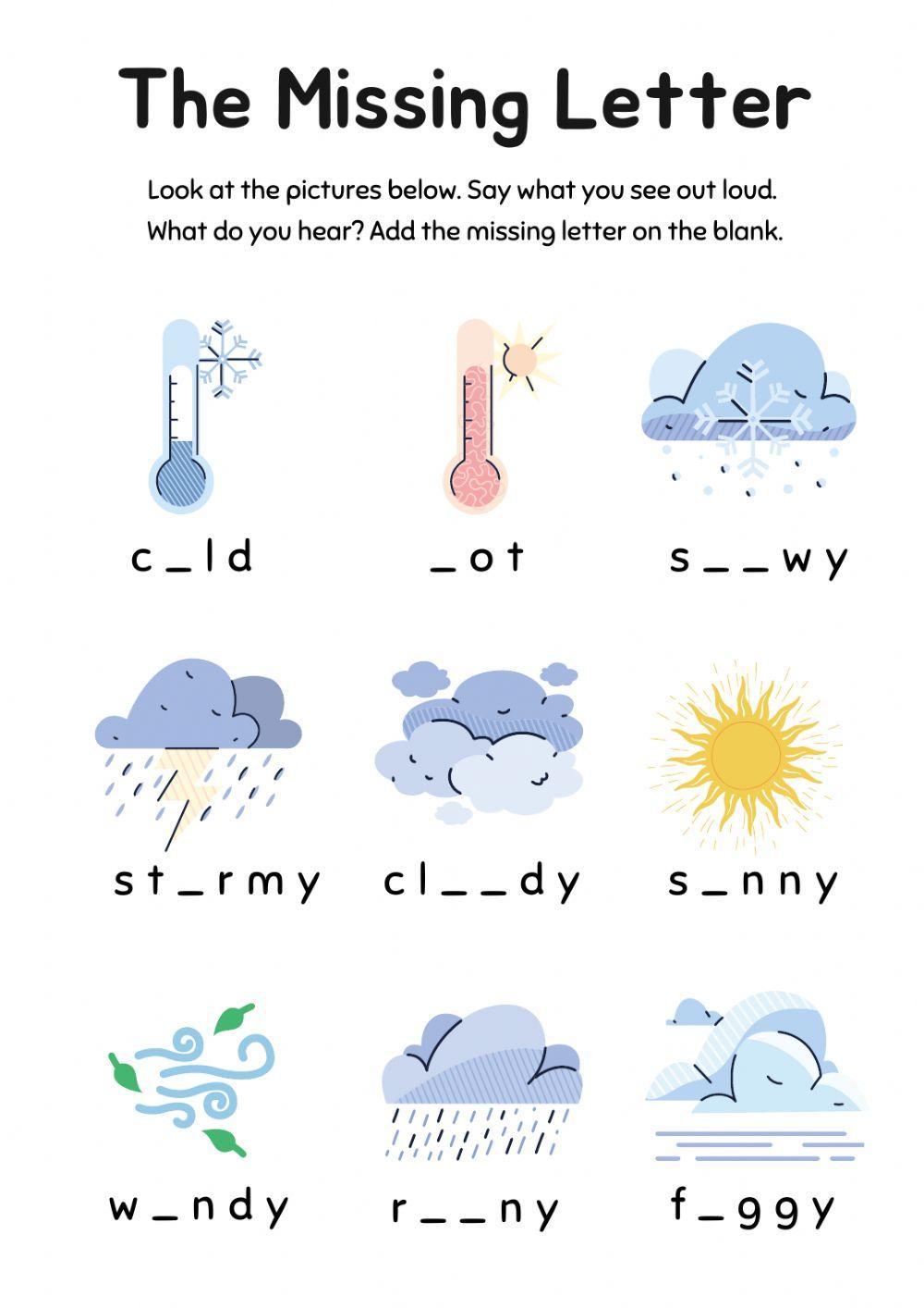Missing Letters: Weather