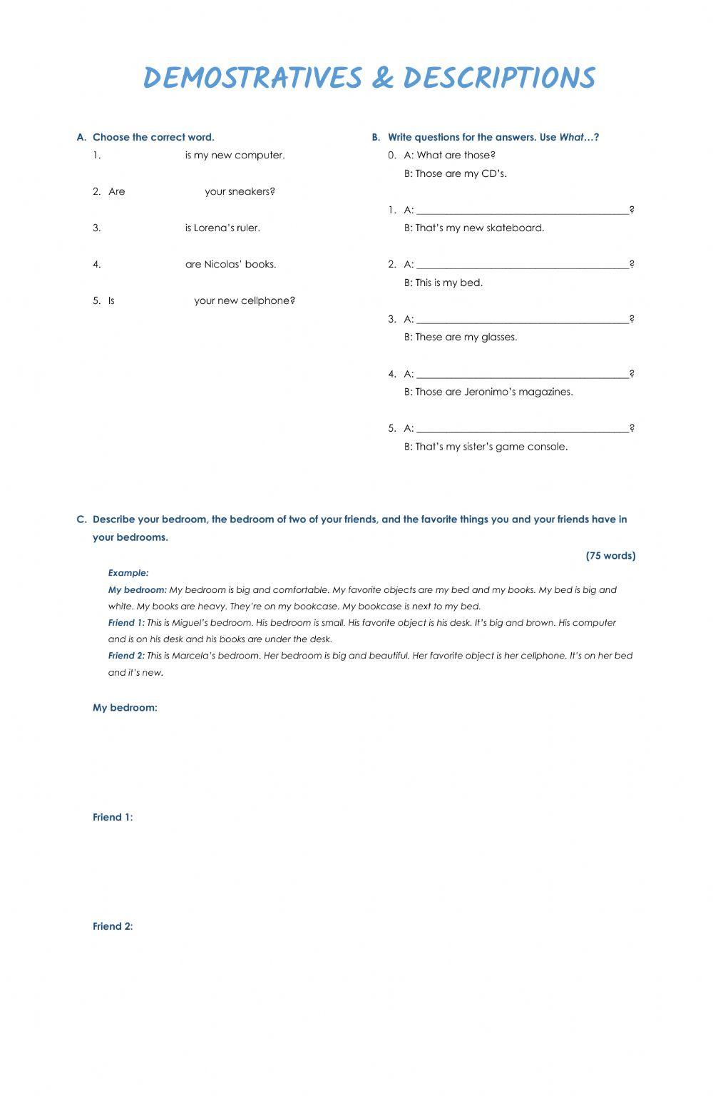 Demostratives and Description