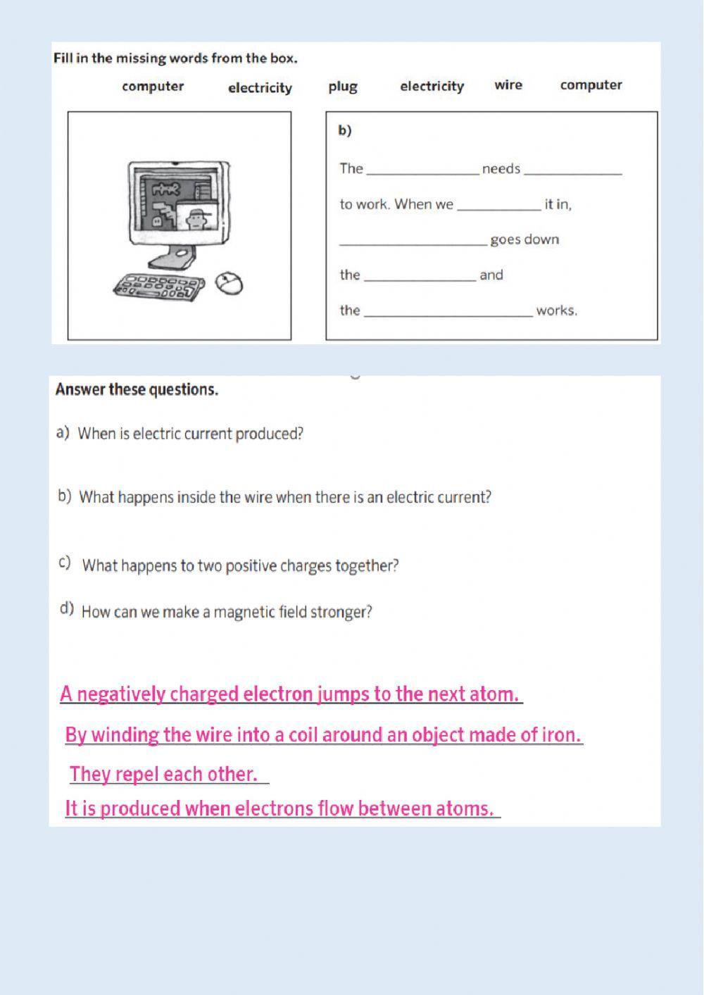 Electricity and inventions 2 worksheet Live Worksheets