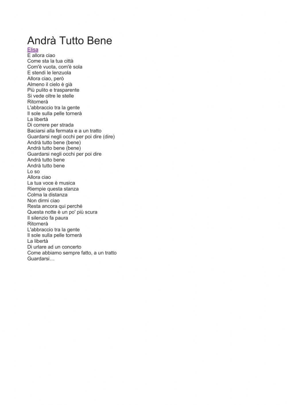 Andrò tutto bene
