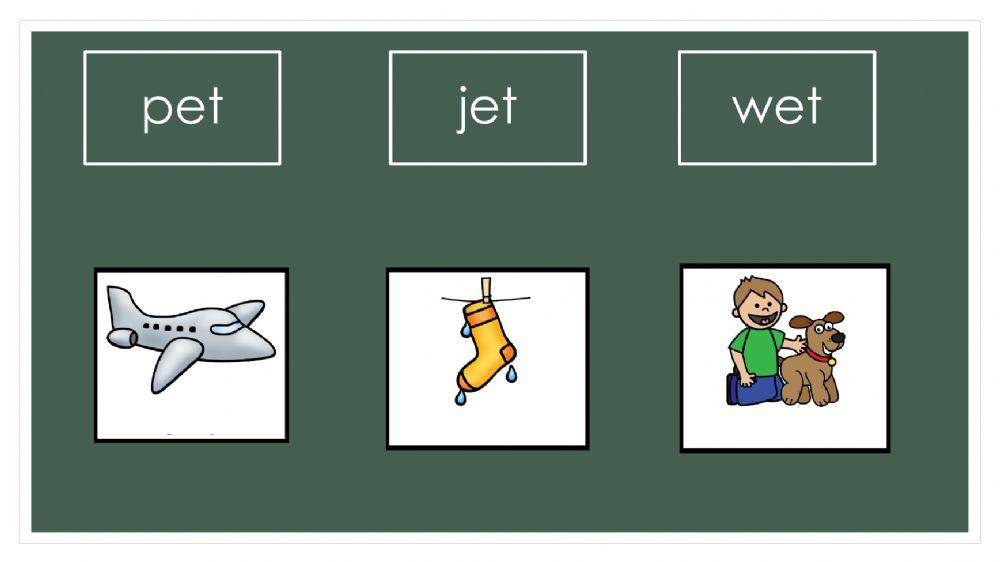 Short vowels join with arrows