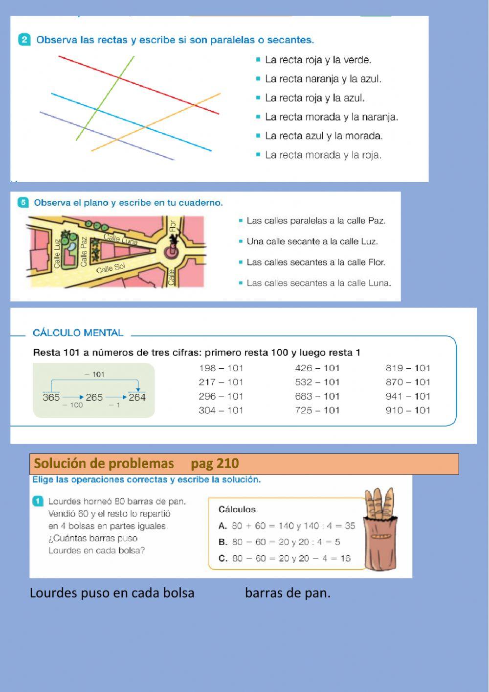 Rectas secantes y paralelas