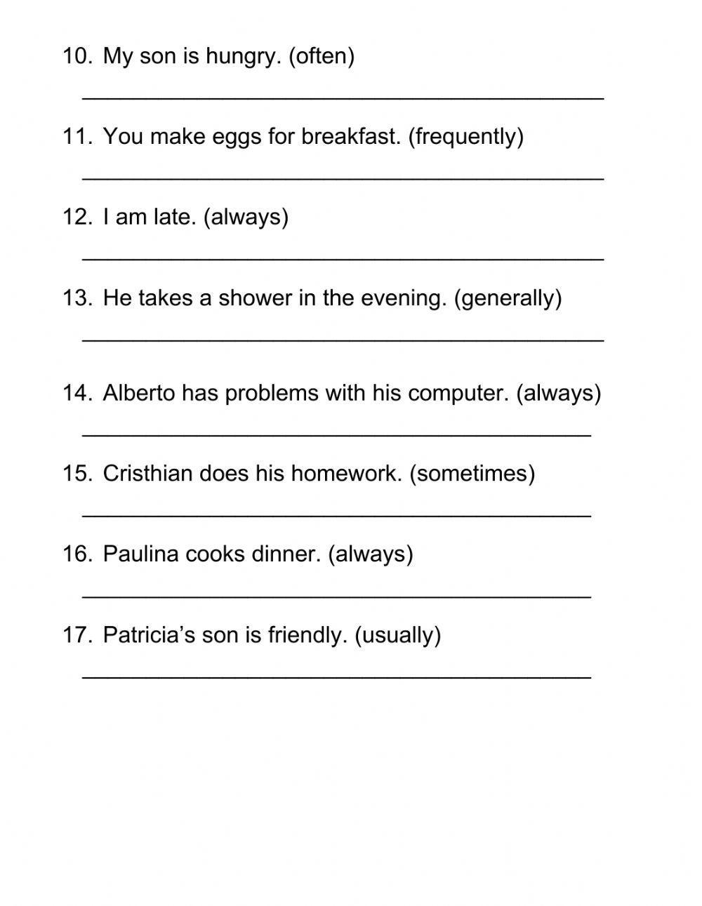 Adverbs of Frequency