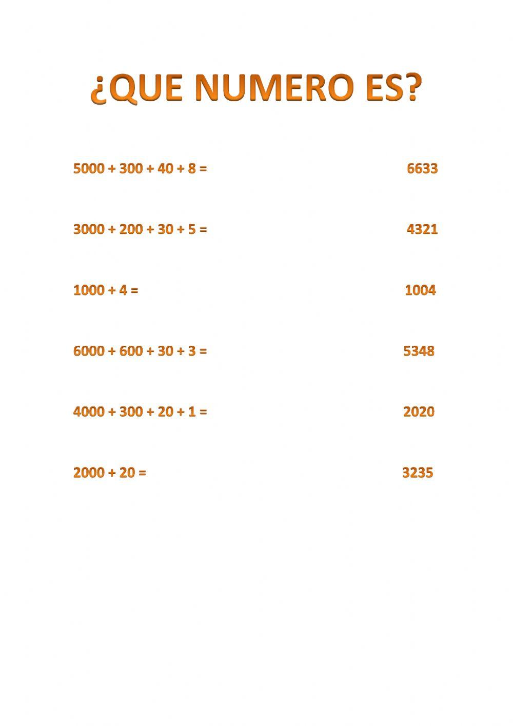 Descomposición de numeros