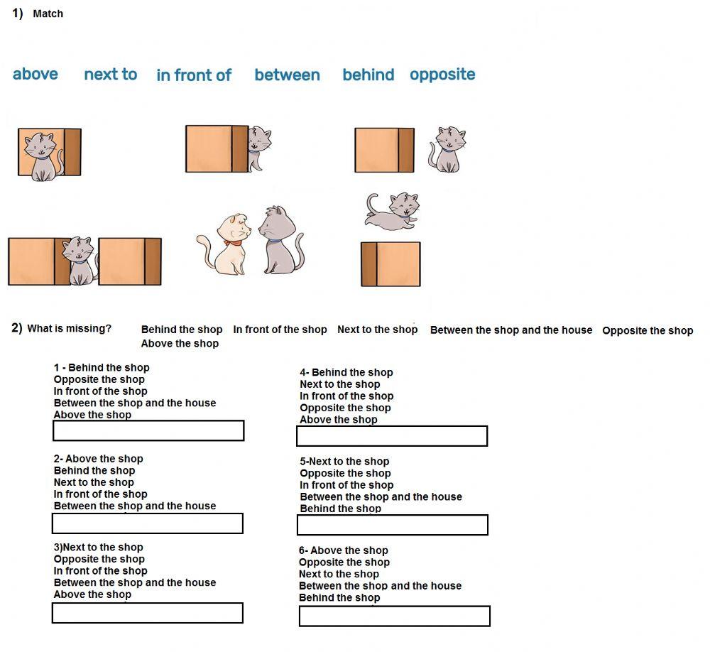 Prepositions of place