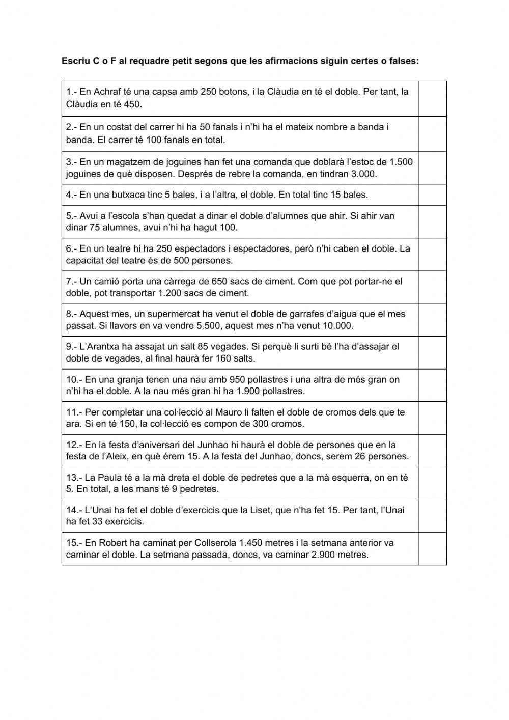 Càlcul doble de 5,50,500