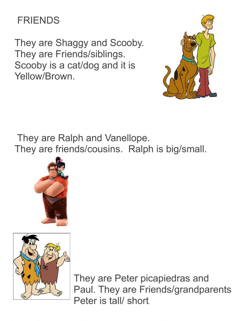 Friends( adjectives)