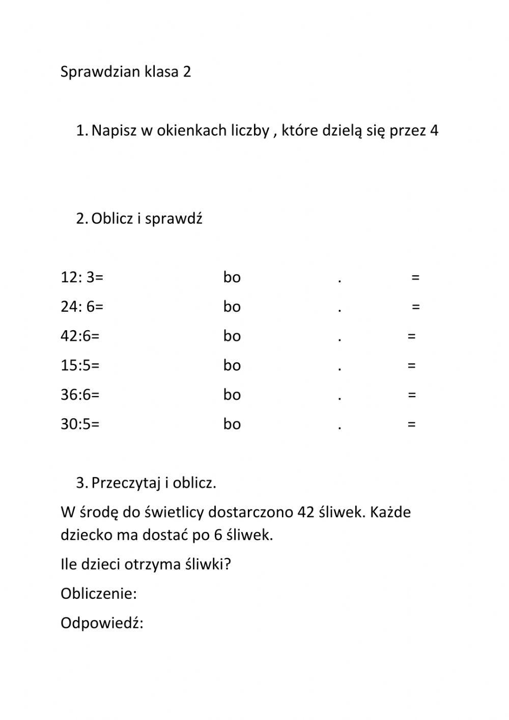 Maths test