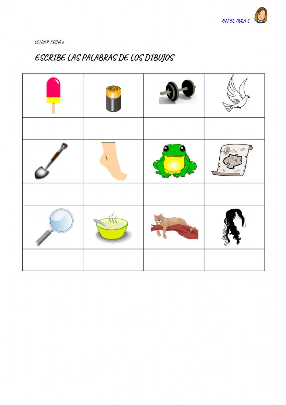 LETRA P: ficha 8