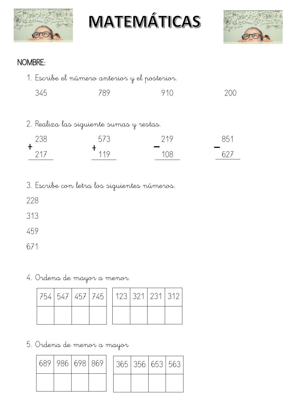 MATEMÁTICAS. REPASO GENERAL