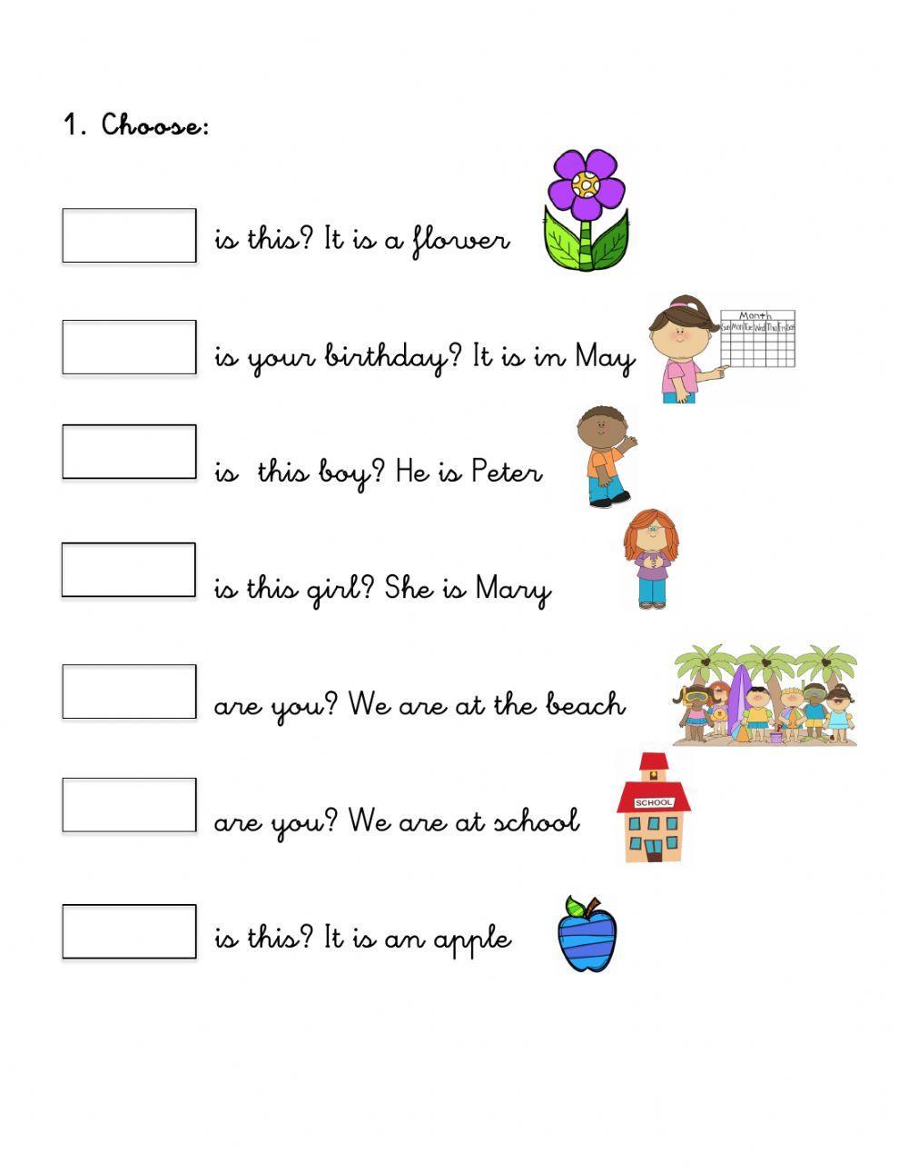 Question Words Review Question Words Review
