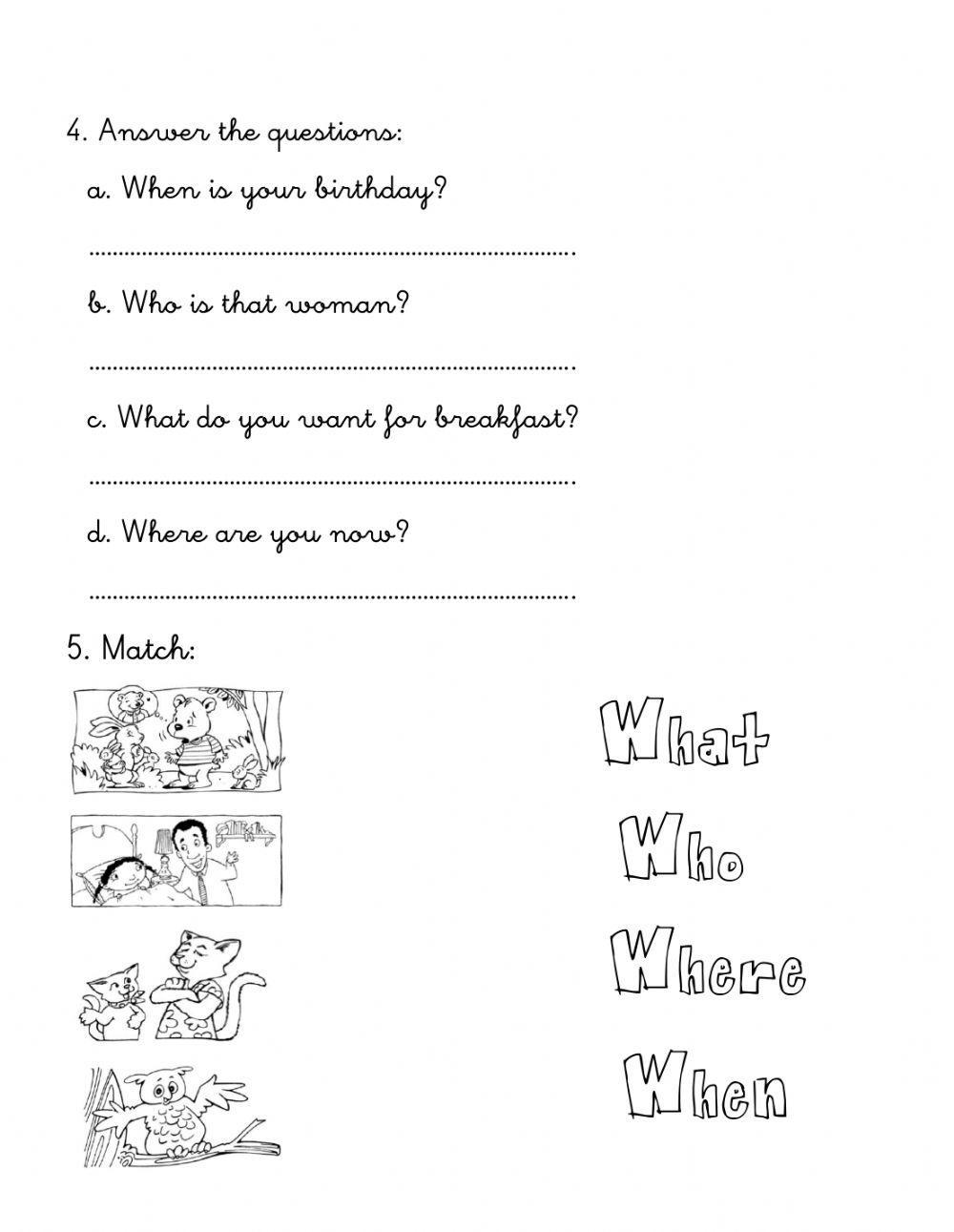 Question Words Review Question Words Review