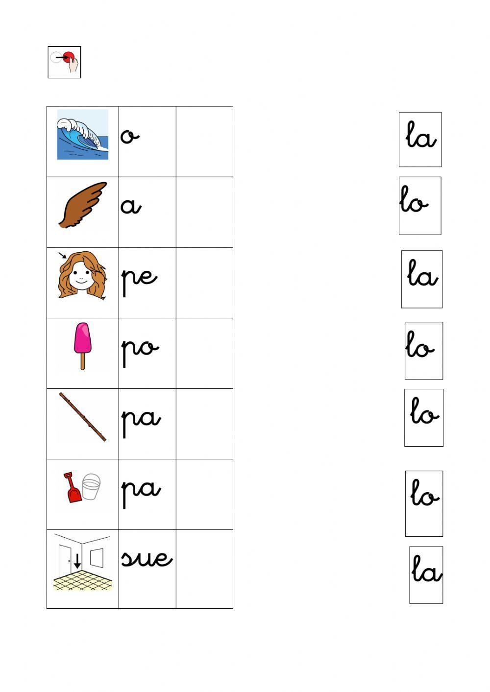 La letra l en cursiva