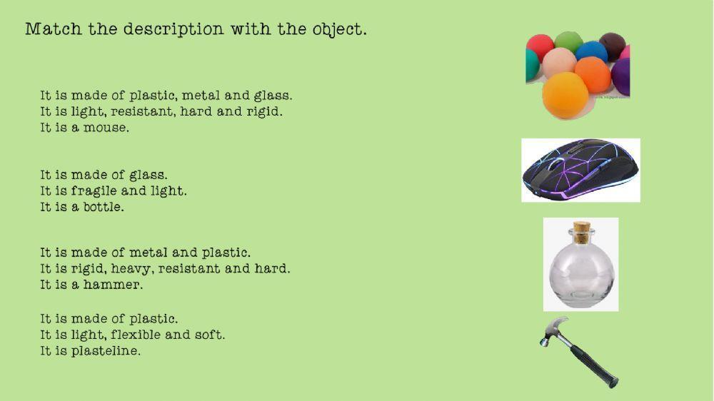 Description of objects