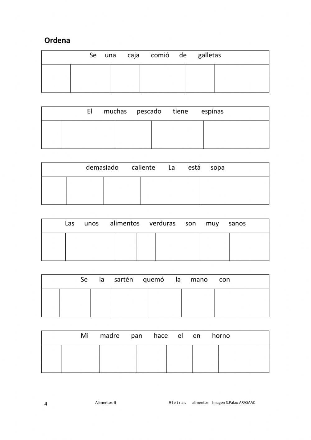 Vocabulario de alimentos-2