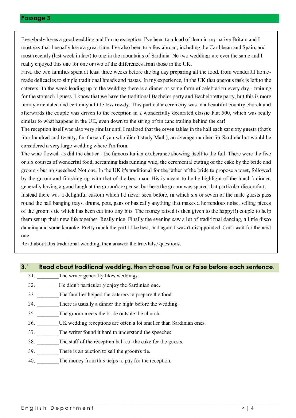Reading G6EF-3rd term exams