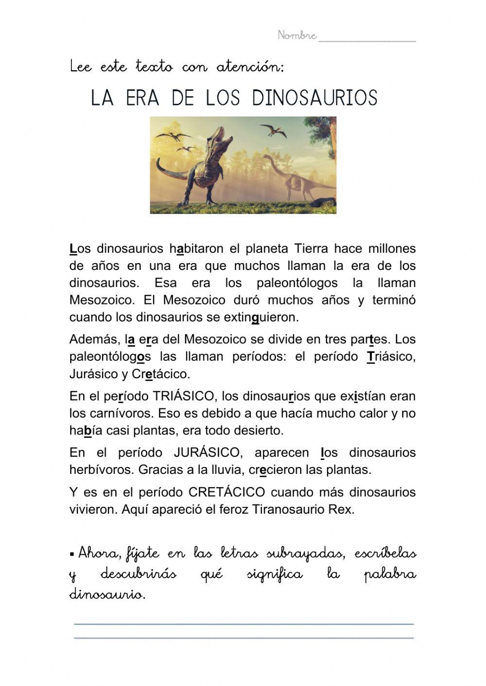 La era de los dinosaurios