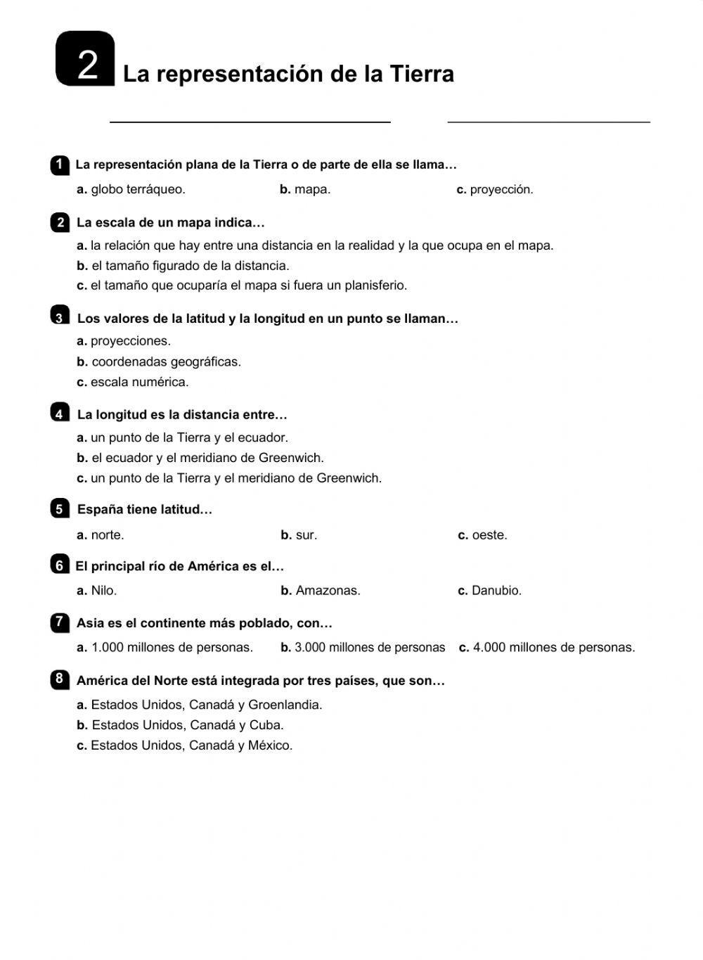 La representación de la tierra