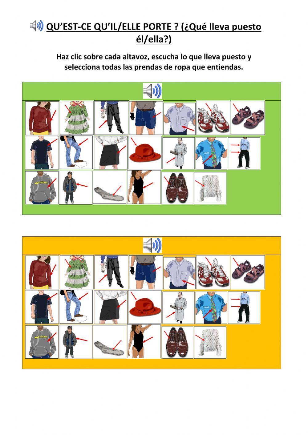 CO Qu'est-ce qu'il-elle porte?