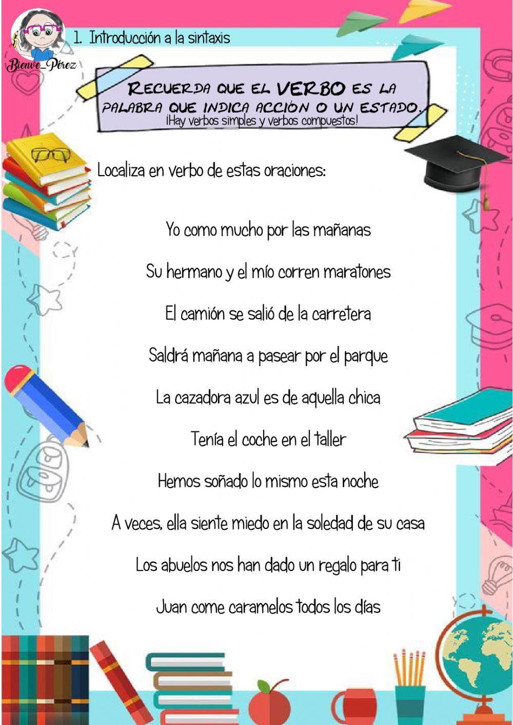 1. Introducción a la sintaxis: localizar el verbo