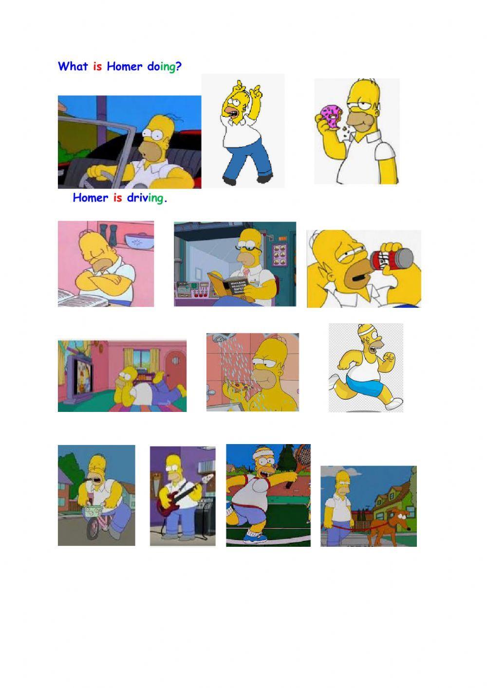 What is Homer doing?