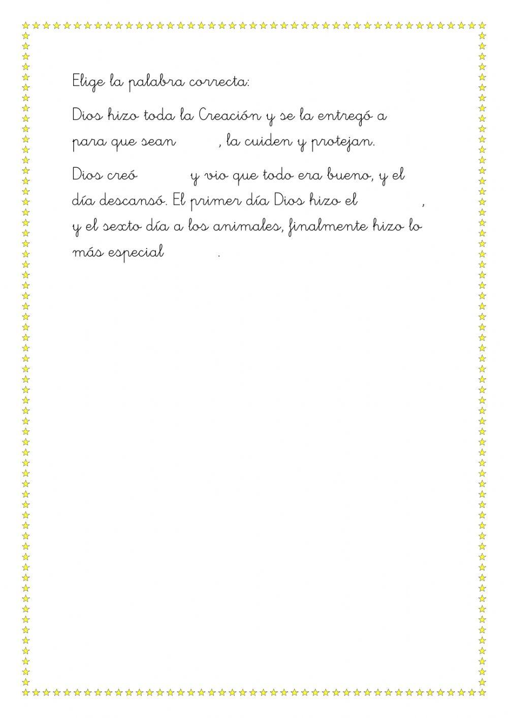 La Creación de Dios