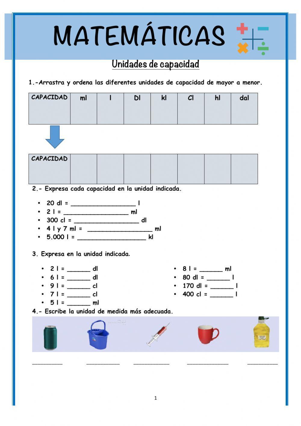 Unidades de capacidad